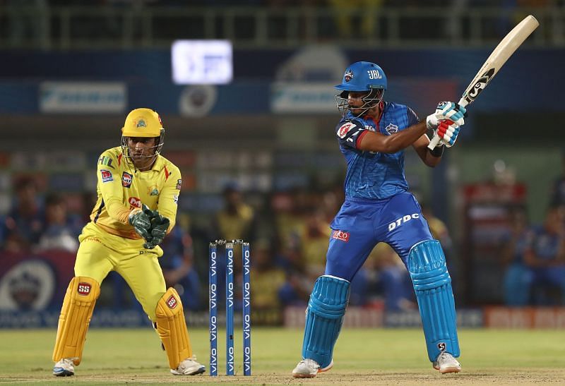 Shreyas Iyer in action for the Delhi Capitals against Chennai Super Kings during IPL 2019