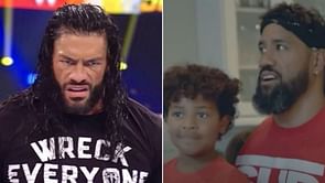 Jey Uso reacts to his sons picking Roman Reigns as the winner at WWE Clash of Champions