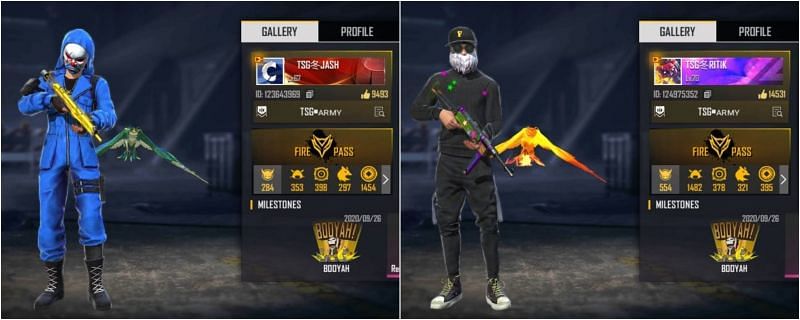 TSG Jash vs TSG Rithik: Who has better stats in Free Fire?