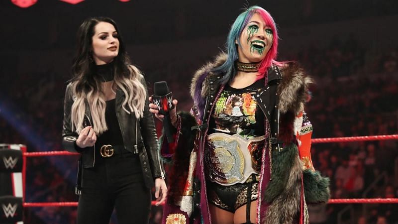 Paige and Asuka on RAW last year
