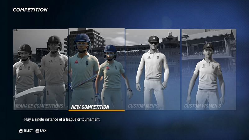 Click on the &#039;New Competition&#039; option