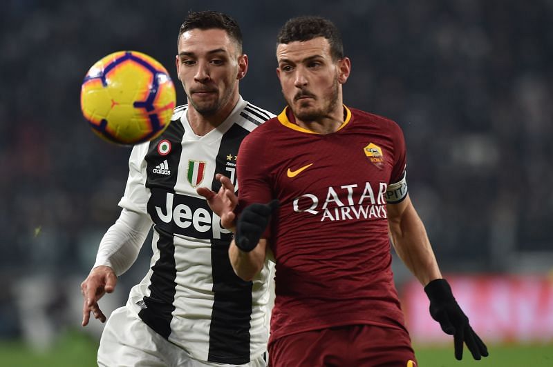 &nbsp;Mattia De Sciglio (L) of Juventus and Alessandro Florenzi of Roma&nbsp;