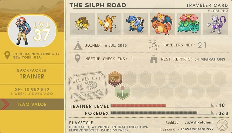 The Silph Road  Pokemon GO Player Network