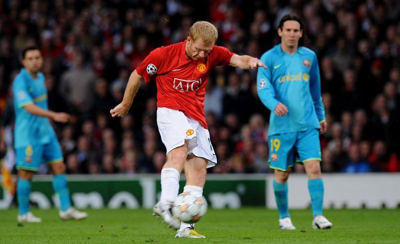 Paul Scholes&#039; screamer took Manchester United to the 2007-08 Champions League final.