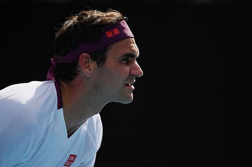 Roger Federer at the 2020 Australian Open in January this year