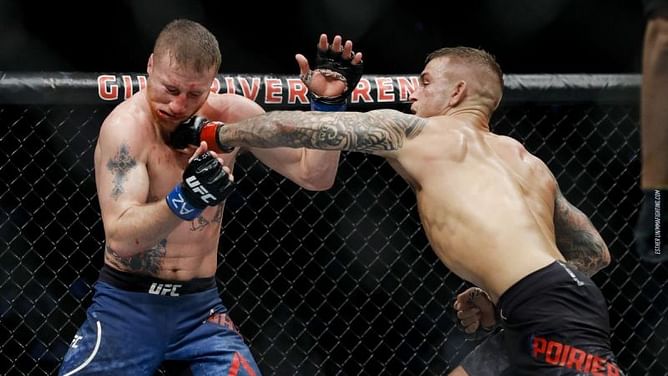Dustin Poirier reminds Justin Gaethje of the outcome of their fight; gets a response
