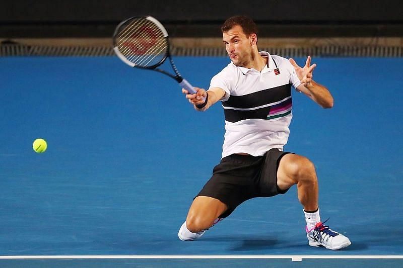 Grigor Dimitrov had an up-and-down sort of match in his opening round