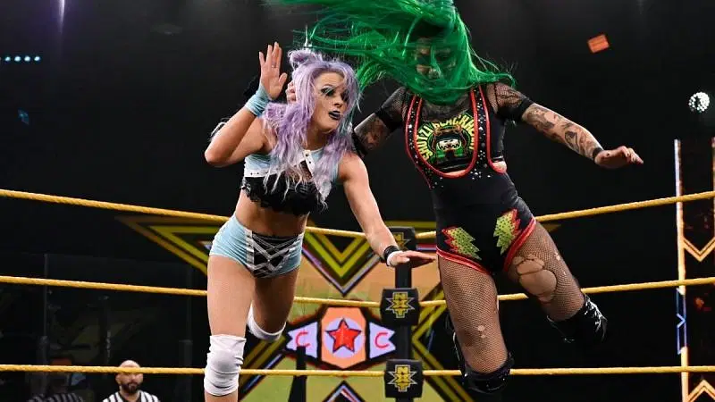 Shotzi Blackheart has been a recent rival of Candice LeRae, and an ally of Io Shirai