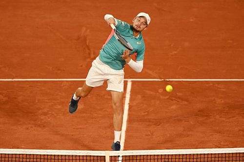 David Goffin during the 2020 French Open in Paris