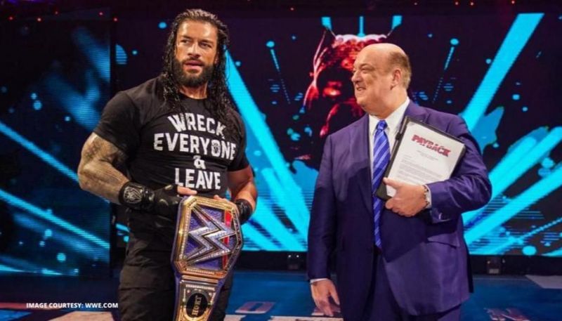 Roman Reigns (left) and Paul Heyman (right)