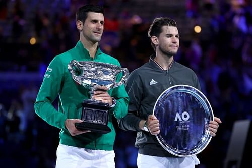 Novak Djokovic and Dominic Thiem