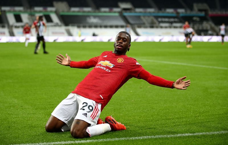 Wan Bissaka after scoring his first professional goal against Newcastle United recently.