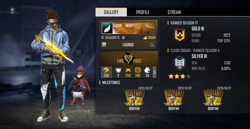 Loud Mob S Free Fire Id Number Stats K D Ratio And More