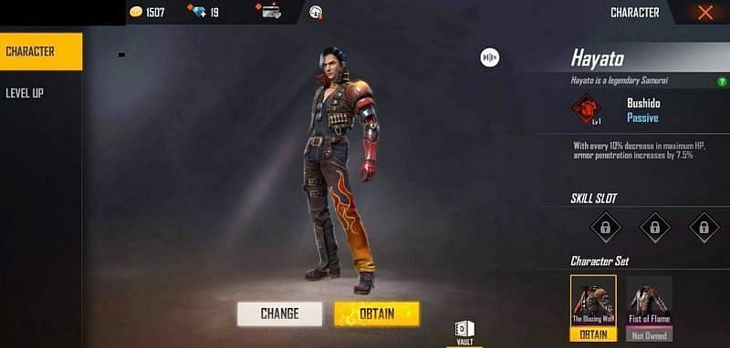  Free Fire में Hayato 