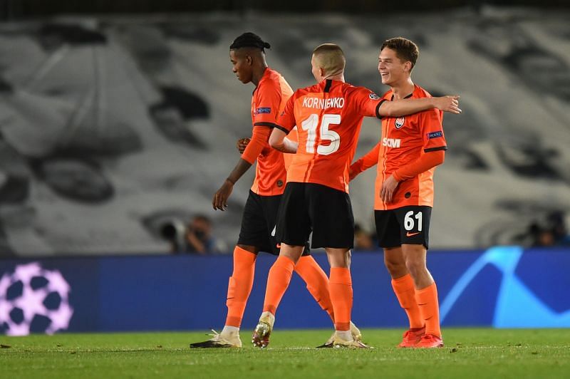 Shakhtar scored three first-half goals against Real Madrid in their UEFA Champions League fixture