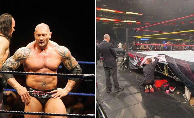 Batista used to hide inhalers under the ring