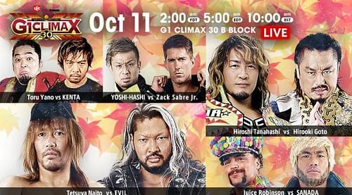 The B Block standings get tighter on G1 Climax 30 Night 14.