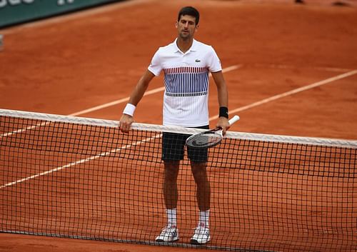 Novak Djokovic at the 2017 French Open