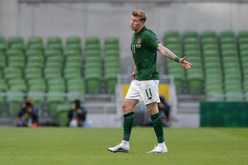 James McClean is suspended for this game after being sent off in the game against Wales