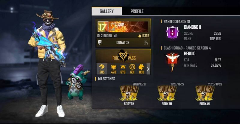 TheDonato&#039;s Free Fire ID, lifetime stats, and other details