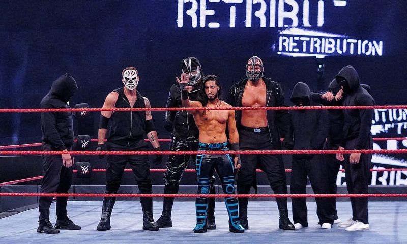 Mustafa Ali with RETRIBUTION on WWE RAW last night