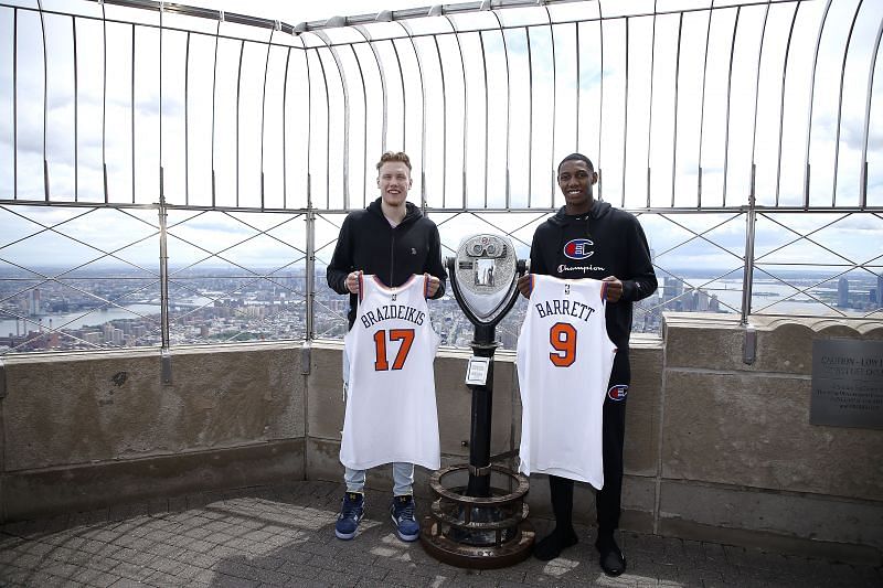 Empire State Building hosts New York Knicks NBA Draft Picks