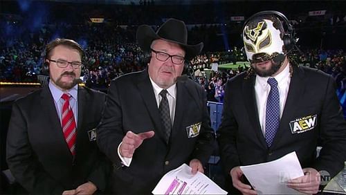 Tony Schiavone, Jim Ross, and Excalibur