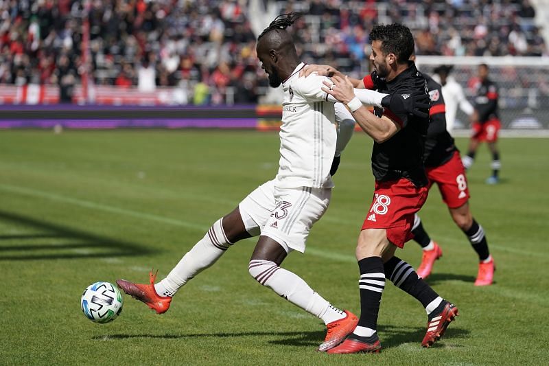 Kei Kamara (L) recently joined Minnesota United