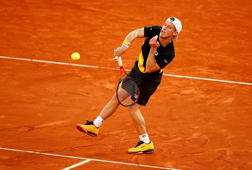 Diego Schwartzman during his semifinal match against Rafael Nadal at the 2020 French Open