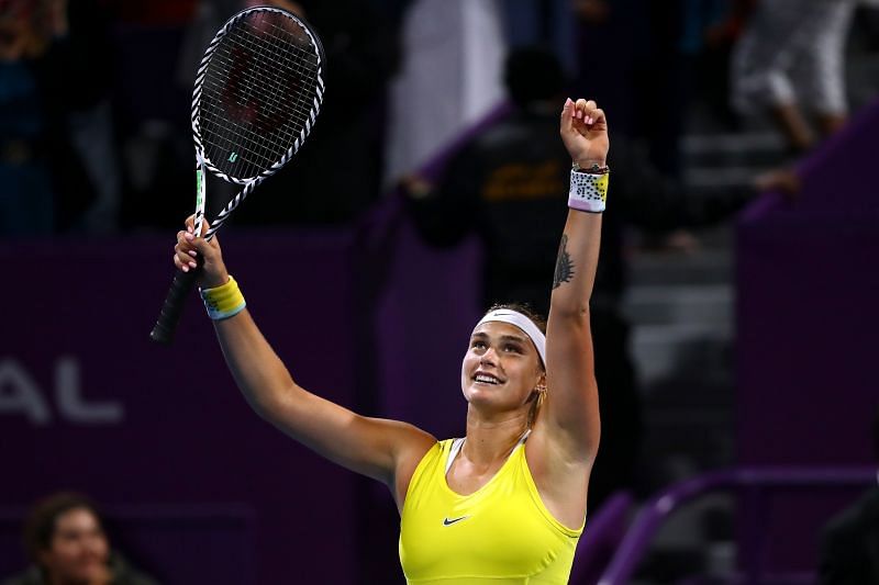 Aryna Sabalenka at the Qatar Total Open 2020