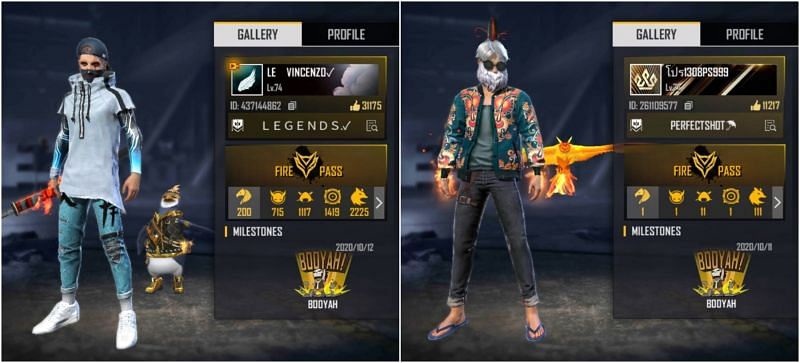Vincenzo vs RUOK FF: Who has better stats in Free Fire?
