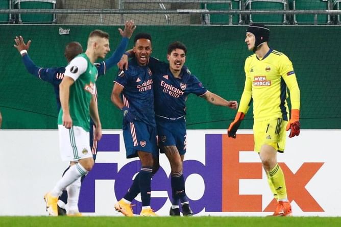 Rapid Wien 1-2 Arsenal: Arsenal player ratings as super-sub Aubameyang lifts Gunners in Europa League opener| Europa League 2020-21