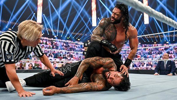Roman Reigns after his win over Jey Uso