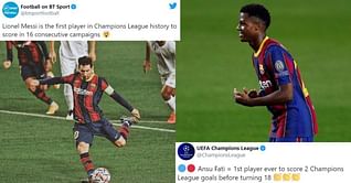 Twitter explodes as 10-man Barcelona beat Ferencvaros 5-1