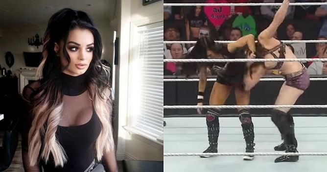 Paige reacts to her old finisher being used at a recent WWE show