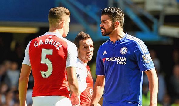 Diego Costa clashed with numerous opponents during his time in the Premier League.