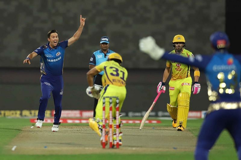 Trent Boult picks up the wicket of Ruturaj Gaikwad. (Picture Credits: iplt20.com)