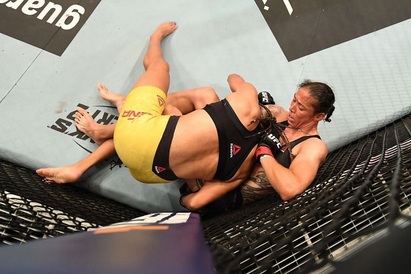 Germaine de Randamie stunned Julianna Pena by choking her out in the third round of their clash.