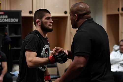 Khabib Nurmagomedov with Daniel Cormier