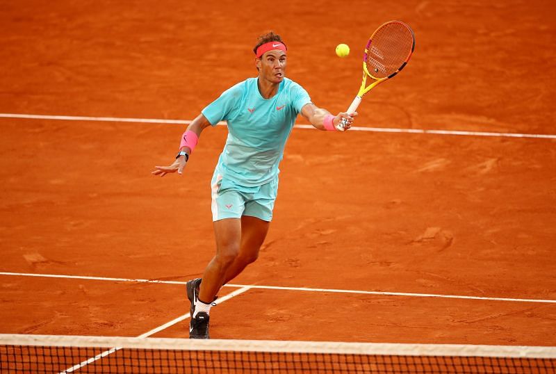 Rafael Nadal during the 2020 French Open