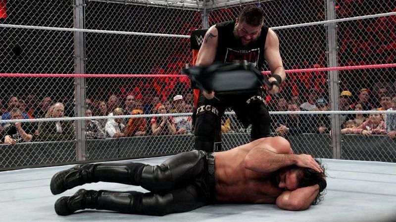 Kevin Owens lets Seth Rollins have it with a steel chair