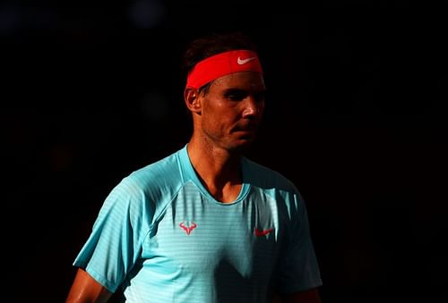 Rafael Nadal during the 2020 French Open Final in Paris, France