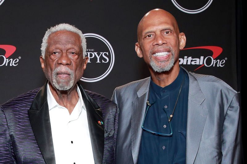 Russell and Abdul-Jabbar: Rich Fury/Getty Images