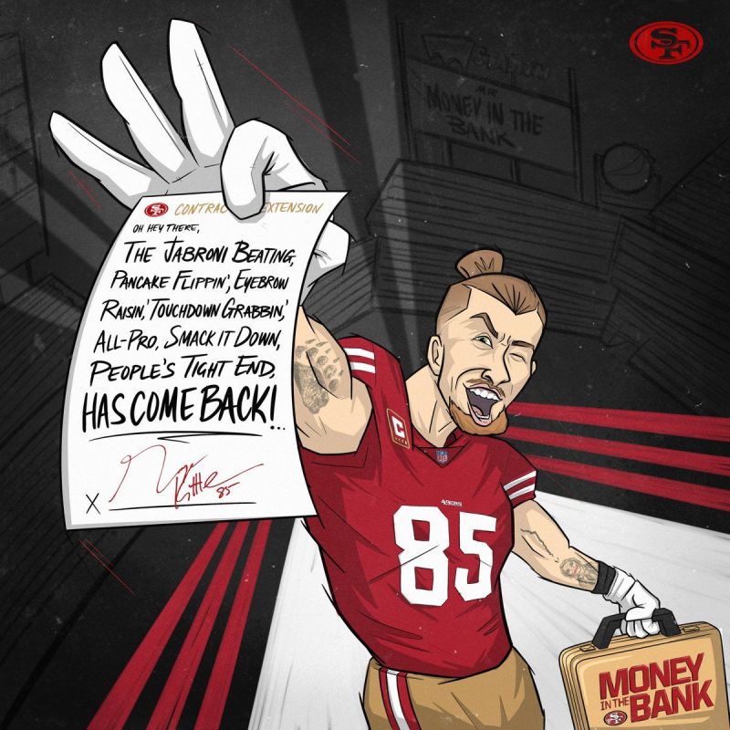 49ers TE George Kittle is a big WWE fan.