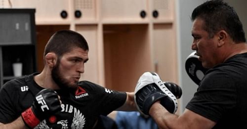 Khabib Nurmagomedov and Javier Mendez