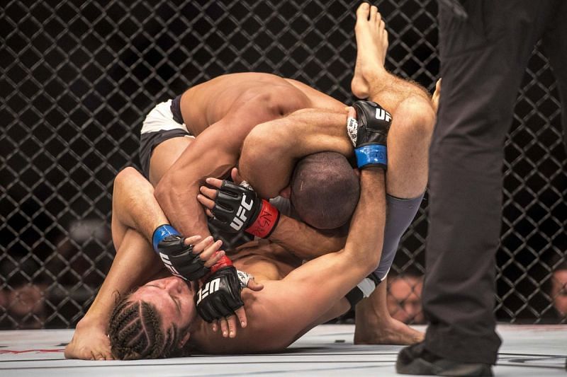 Ortega submitted Diego Brandao with his patented triangle choke in 2016.