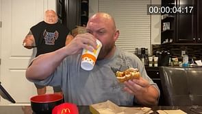 Former WWE star Ryback attempts to break the 'Travis Scott Fortnite Burger' world record