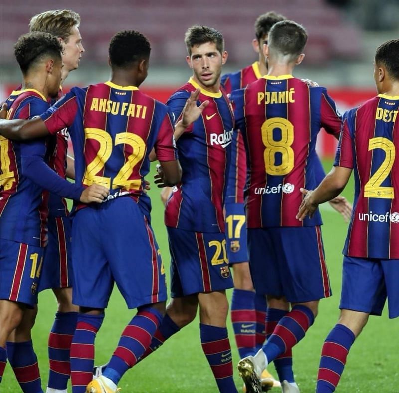 Barcelona youngsters shine on perfect Champions League night