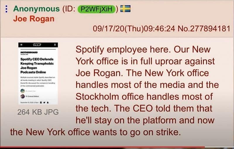 A Spotify employee confirms that some Manhattan employees are considering a protest.