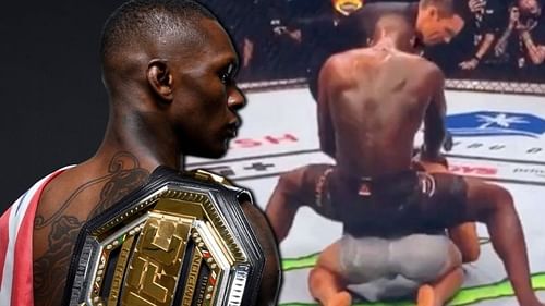 Israel Adesanya infamously "humps" Paulo Costa following their fight at UFC 253 (image courtesy - YouTube)